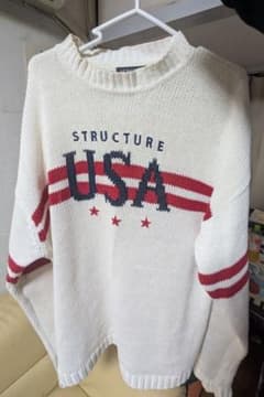 STRUCTURE USAロゴ ニットセーター メンズ Mのサムネイル