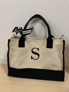 イニシャルキャンパストートバッグ　"S"のサムネイル
