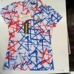 New LOUDMOUTH women's golf wear with star pattern, now on sale for ¥13,200
