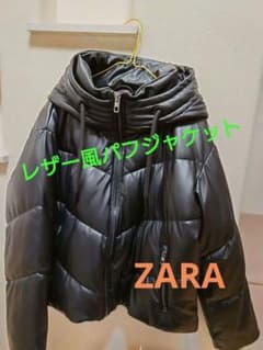 ZARA☆レザー風パフジャケットのサムネイル