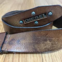 DIESEL レザーベルト ブラウンのサムネイル