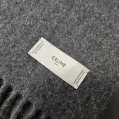 CELINE グレー カシミア 100% マフラー - メルカリ