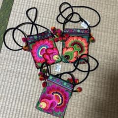 エスニック刺繍 ミニショルダーバッグ 3点セットのサムネイル