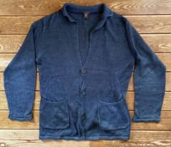 JOSEPH ABBOUD リネン製　ネイビー カーディガン Mサイズのサムネイル