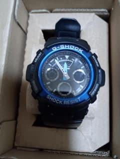 G-SHOCK クォーツ腕時計 黒/青のサムネイル