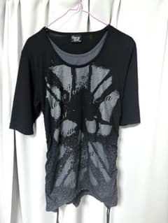 着画あり⭕️グラフィックプリント 半袖Tシャツ Mサイズ ブラック/グレーのサムネイル