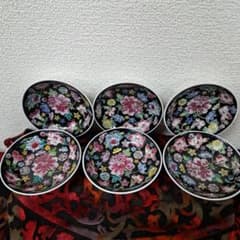 ♡中国景徳鎮 黒花紋皿 小皿 6枚セット♡ - メルカリ