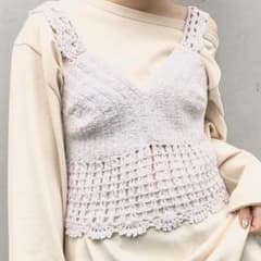 kastane かぎ編み ビスチェ アイボリーのサムネイル