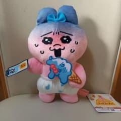 新品　おぱんちゅうさぎフードコーチュ呼び出しベル ぶるぶるぬいぐるみ