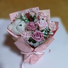 シャボンフラワー くま 花束のサムネイル