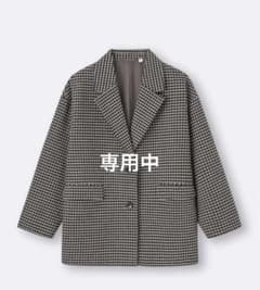 GU コージーメルトンチェックハーフコートMサイズのサムネイル