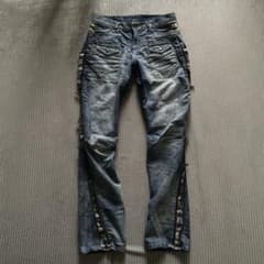 PPFM geometrical zip flare denim Pants L - メルカリ