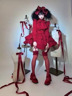 Catcocoon 上下セットアップ レッド ロリィタ M - メルカリ