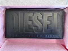 【美品】DIESEL ディーゼル 長財布 ラウンドファスナー ビッグロゴ　レザー
