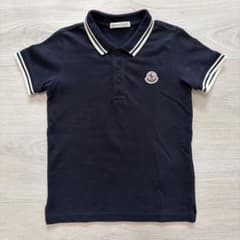 MONCLER ポロシャツ ネイビー 襟ライン入り - メルカリ
