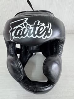 Fairtex ヘッドギア ブラック 本革製 - メルカリ