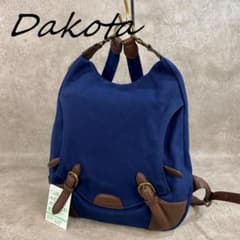 極美品】 Dakota ダコタ 帆布 ＆ 牛革 リュックサック ネイビー - メルカリ