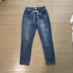 BACK NUMBER デニムパンツ ドローコード付 ブルー Sサイズのサムネイル