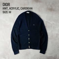 Dior 80s USA製 ORLONアクリルニットカーディガン ネイビー M - メルカリ