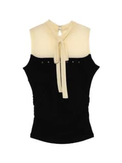 【新品未使用】andmary Amy ribbon tops black andmary Amy ribbon tops Black - メルカリ