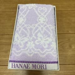 HANAE MORI フェイスタオル パープル 蝶々柄のサムネイル