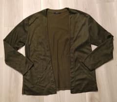 COMME CA ISM　カーキ　ノーカラージャケットのサムネイル