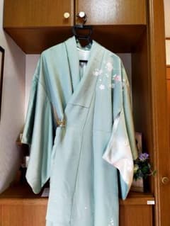 絹　訪問着　グリーンのサムネイル