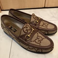 Gucci GGパターン ローファー ブラウン - メルカリ