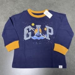 【新品未使用】babyGAP長袖カットソー ネイビー 90cmのサムネイル