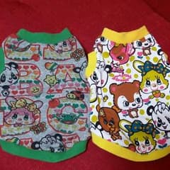専用　　小型わんちゃん服　ペット服　犬服　グラグラ柄ハンドメイド　２枚セットのサムネイル