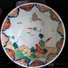 十四代　柿右衛門　赤絵金彩　鉢　極上　朝顔図　角渦福 十四代 柿右衛門 赤絵金彩 鉢 極上 朝顔図 角渦福 - メルカリ