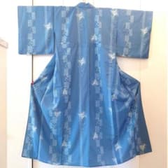単衣 洗える着物 絽 東レ シルック 手縫い 縦縞 花柄 sh0093 - メルカリ