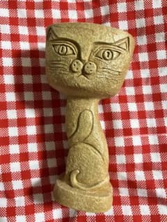 クマゲラ工房　猫ワインカップ&トラ花器【未使用品】のサムネイル