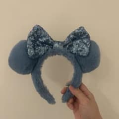 【美品】ディズニー カチューシャ 水色 ファーのサムネイル