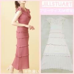 [극미품] M 니트 원피스 롱 원피스 얇은 핑크 JILLSTUART