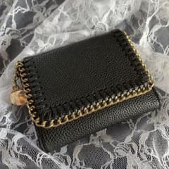 Y様専用美品グレイルGRLミニ財布三つ折りウォレット黒ブラックチェーンのサムネイル