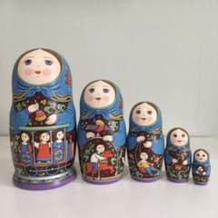 ロシア雑貨☆マトリョーシカ『アミューズメントパーク』5P オリガ作