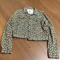 【値下げ】SLY 花柄 デニムジャケット　ショート丈のサムネイル