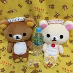 リラックマ おきらく温泉 ゆ〜ったりぬいぐるみBIG コリラックマ 2種セットのサムネイル