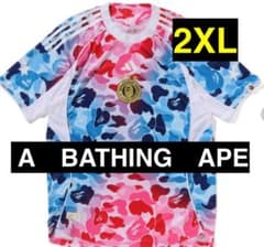 完売⭐︎L☆ BAPE × adidas BAPE FB Jersey Tシャツ BAPE x adidas FB Jersey KA0040 | OVERKILL