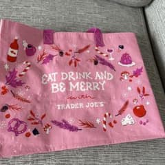 Trader Joe's ホリデー限定 エコバッグ ピンクのサムネイル