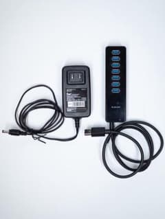 ELECOM エレコム USB3.0 ハブ 7ポート U3H-T719SBKのサムネイル
