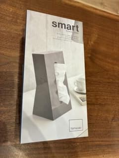 新品未開封　山崎実業 smart スタンド型ティッシュケース ブラウンのサムネイル