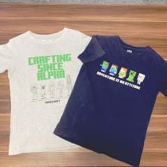 ユニクロ 140 マインクラフトTシャツ2枚セットのサムネイル