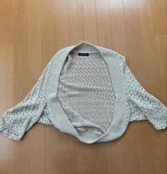 レース編み カーディガン ベージュ Mのサムネイル