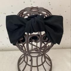 ヘアバンド　大人　ターバン　リボンヘアバンド　黒