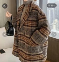 ビッグチェック4つ釦ショートコートのサムネイル