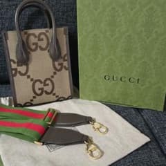 大幅値下げ！/レシート付】GUCCI ジャンボGG ミニ トート - メルカリ
