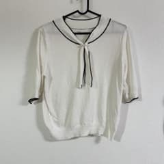 tocco closet セーラーカラー ニット 半袖 ホワイトのサムネイル