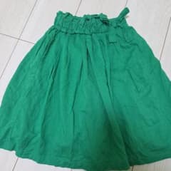 キッズ スカート グリーン 120cmのサムネイル